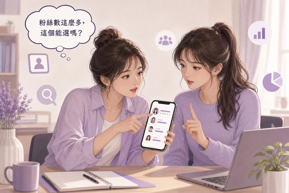 老闆與員工討論挑選KOL人選，指出粉絲數高不代表受眾吻合