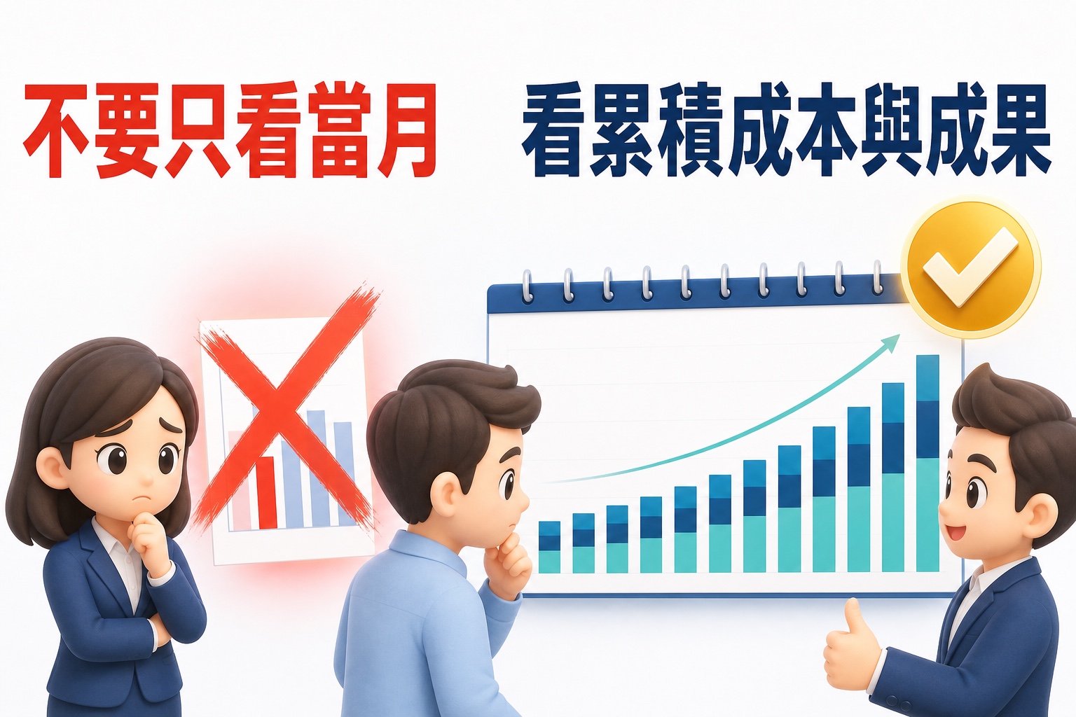 六到十二個月的正確比較